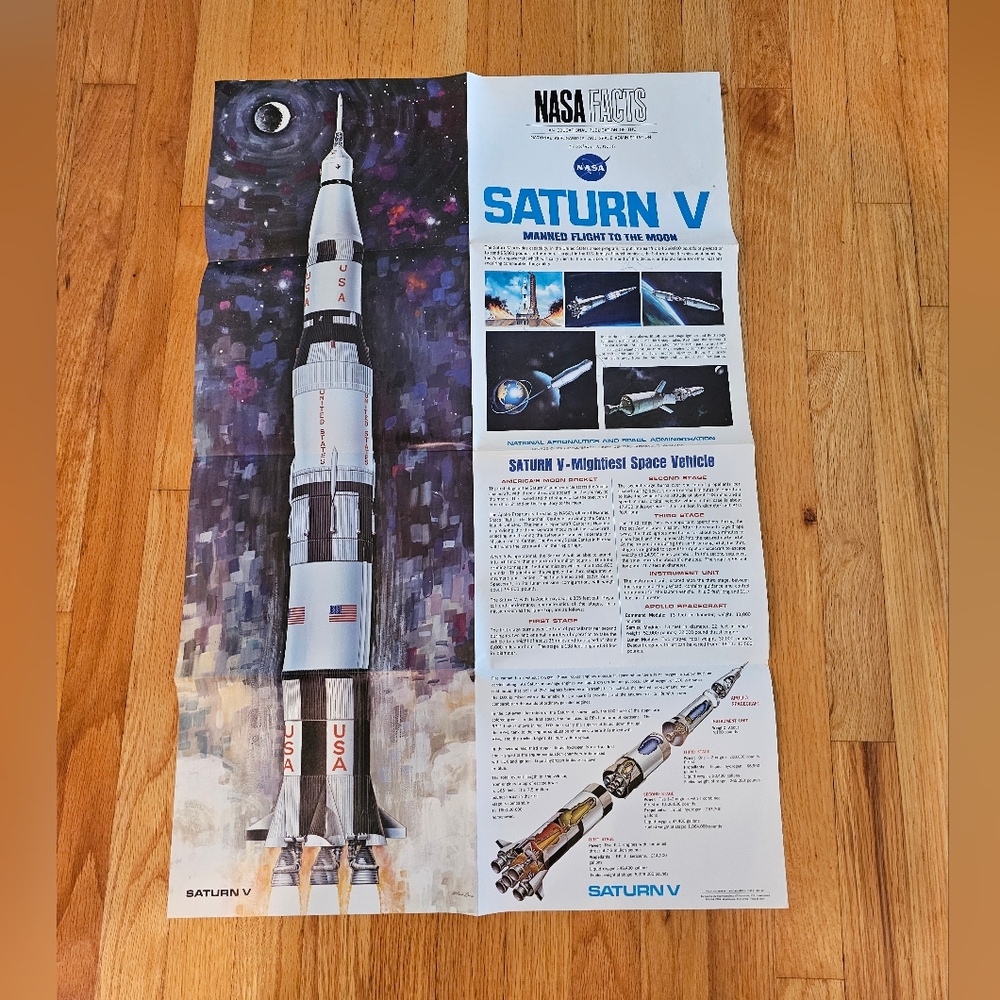 Nasa Saturn V manned flight to the moon
